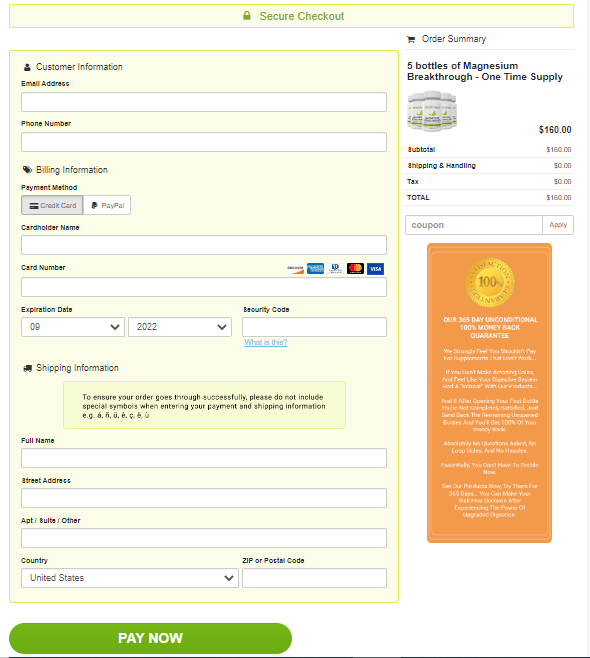 Magnesium Breakthrough - Order Page